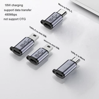 ST Micro USB เป็น Mini USB Type-C อะแดปเตอร์ USB-C หญิงเป็น Micro USB ชายอะแดปเตอร์แปลงอลูมิเนียม