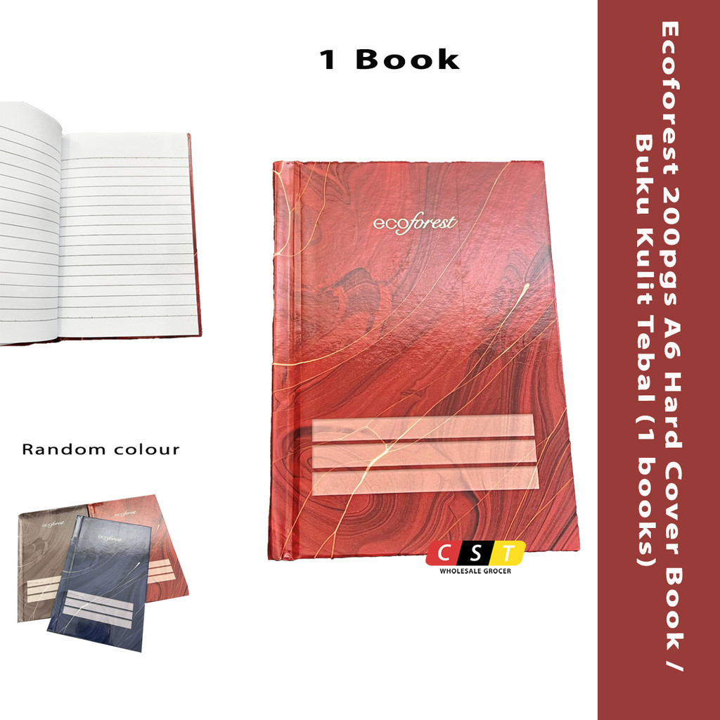 Ecoforest 200pgs A6 Hard Cover Book / Buku Kulit Tebal (1 เล่ม)