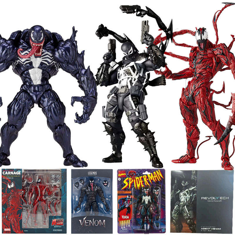 SHF Agent Venom Carnage Carnage Venom Action Figures Agent Venom Movable Joint Models