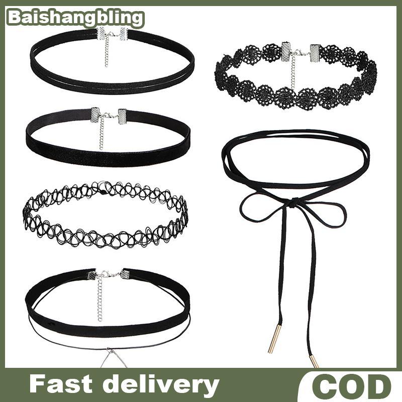 สร้อยคอมินิยืดได้ลายดอกไม้คลาสสิก ออกแบบสไตล์โกธิก สร้อยข้อมือแฟชั่น BSBL