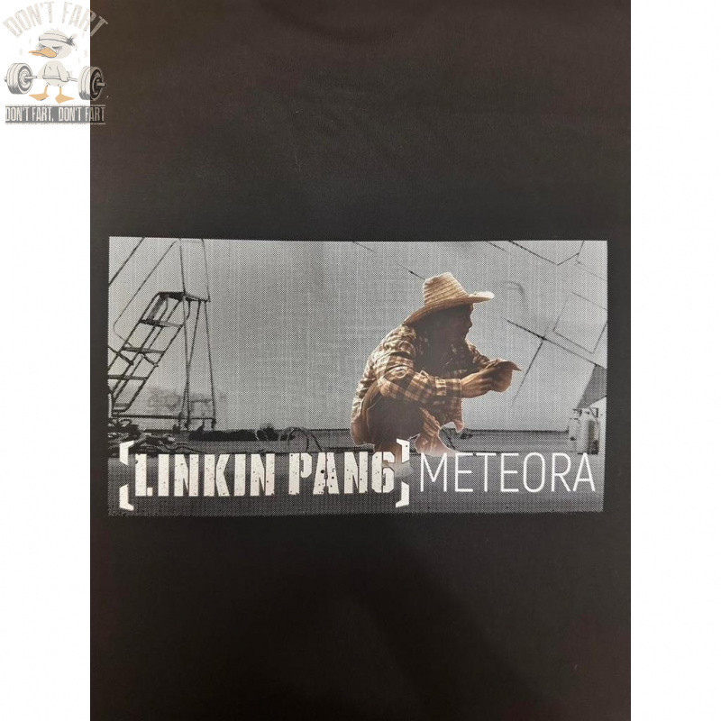 Lowkey Store เสื้อวงยุค2000 Linkin Pang อัลบั้มชุดที่สอง Meteora สีดำ สกรีนHalftone ขนาด S-8XL สำหรั