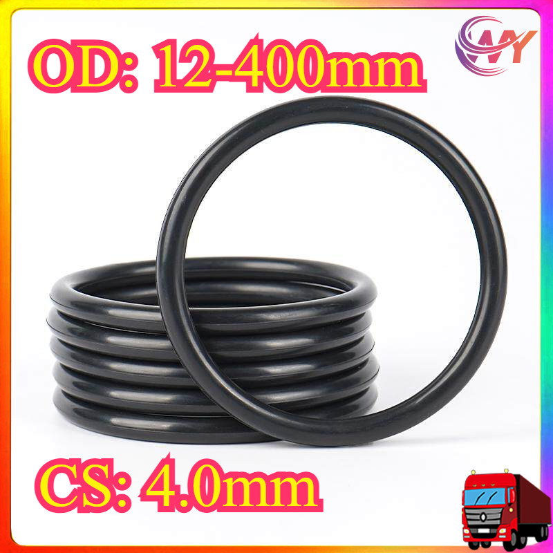 CS4.0mm แหวนซีลยาง O-ring O-ring OD12-400mm แหวนซีลน้ํามันไนไตรล์ ปะเก็นสีดํากันน้ําและทนอุณหภูมิสูง
