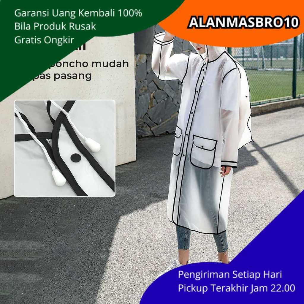 เสื้อกันฝนเสื้อปอนโชกันน้ํา EVA ป้องกันการรั่วซึมพร้อมกระเป๋าด้านหลังต้นฉบับเหมาะสําหรับกิจกรรมฝนที่