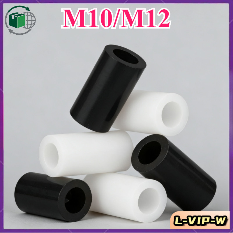 M10/M12 ฉนวนแยกคอลัมน์พลาสติกกระบอก Hollow ผ่านคอลัมน์สนับสนุน Spacer คอลัมน์ความสูงคอลัมน์ ABS เครื