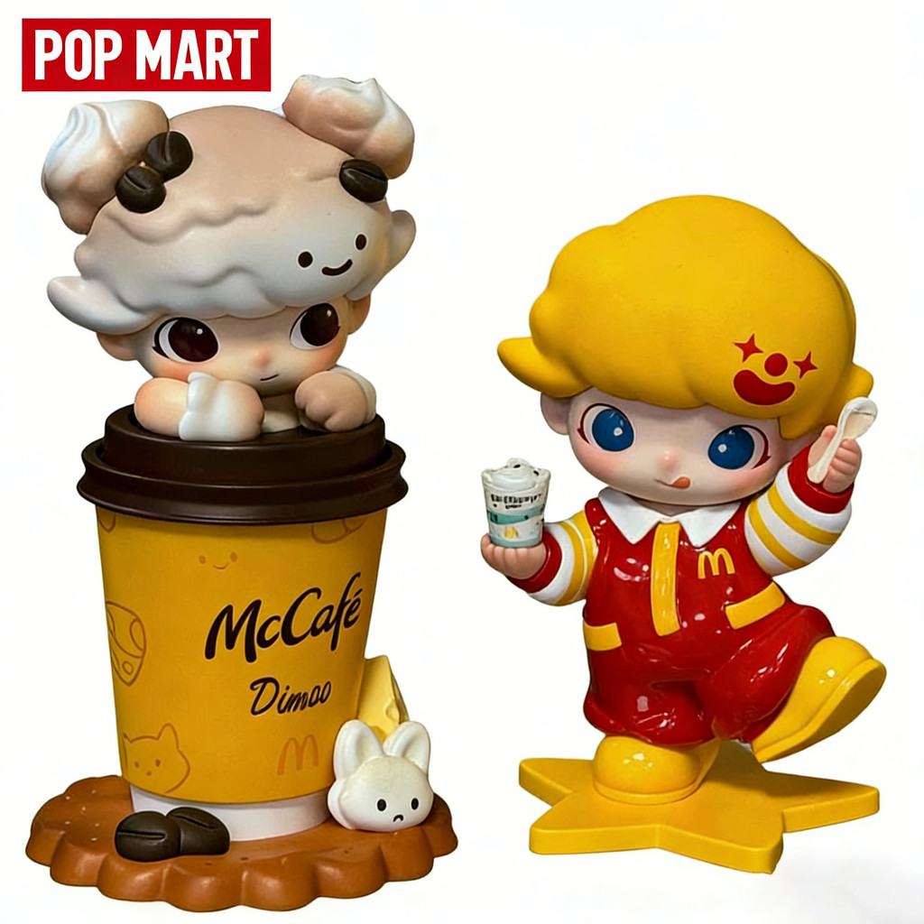 ของแท้POP MART DIMOO McDonalds Collaboration Series Blind Box Figure ของเล่นสะสมของขวัญ