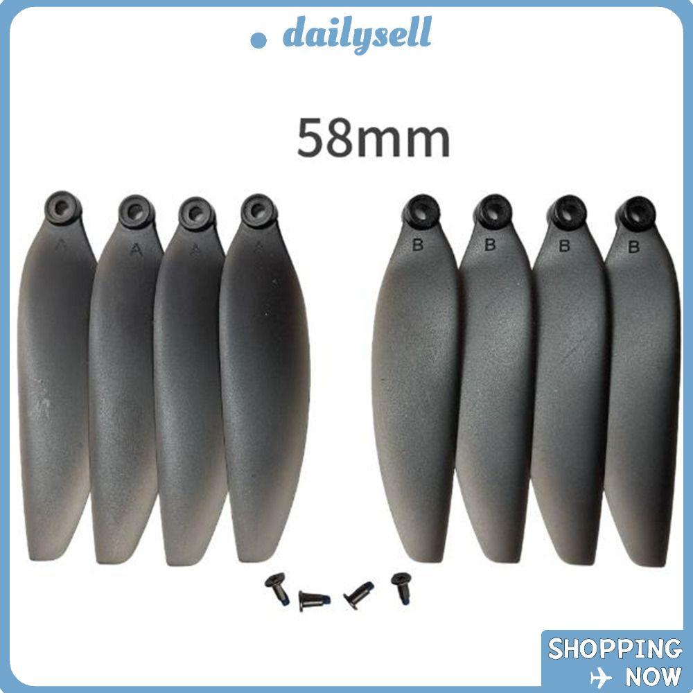 DAILY พับใบพัด,พลาสติกสีดํารีโมทคอนโทรล Drone อะไหล่, Universal 58 มม./66 มม.Quadcopter ใบมีดอะไหล่ส