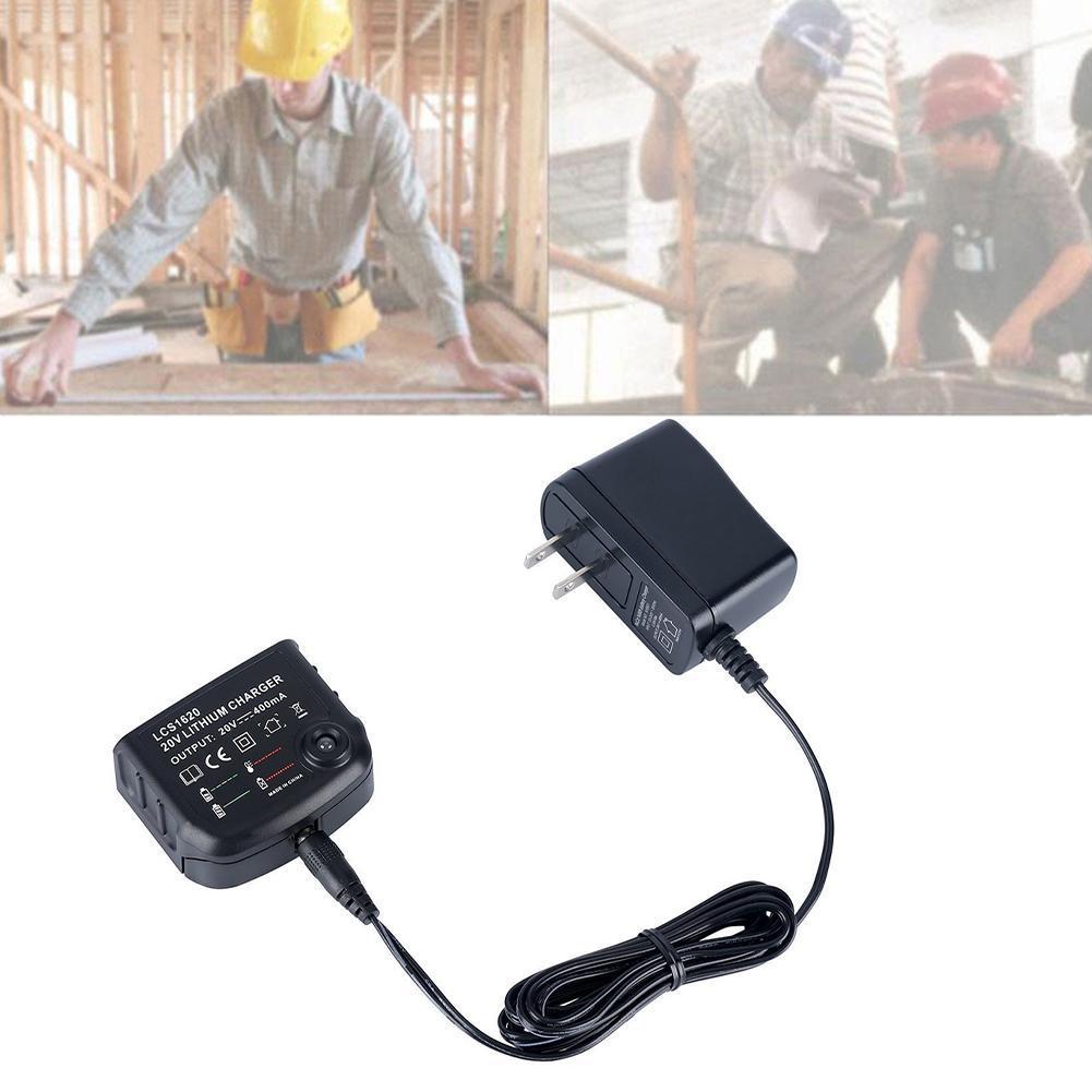 1 ชิ้นชาร์จแบตเตอรี่สําหรับ Black & Decker 20V แบตเตอรี่ลิเธียม LCS1620 เครื่องมือแบตเตอรี่อะแดปเตอร