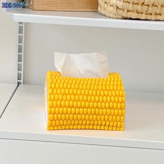 Zenshiaa ข้าวโพดรูปกล่องกระดาษทิชชูตกแต่งกระดาษผ้าเช็ดตัวคอน…