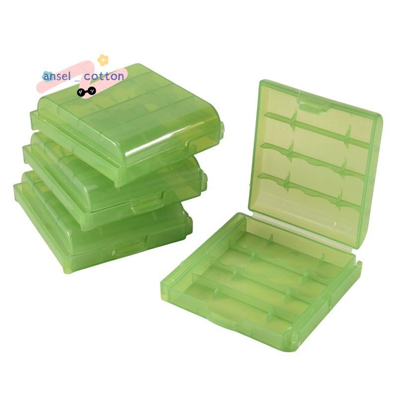 แพ็ค 4 ชิ้น AA / AAA Battery Storage Hard Case Box-Green