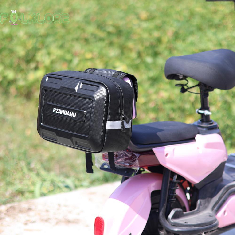 ❉ พื้นบ้าน 7/9L จักรยานไฟฟ้า Cargo Panniers กันน้ํามอเตอร์ไซด์เบาะหลังแพ็คสะท้อนแสงขนาดใหญ่ความจุสํา