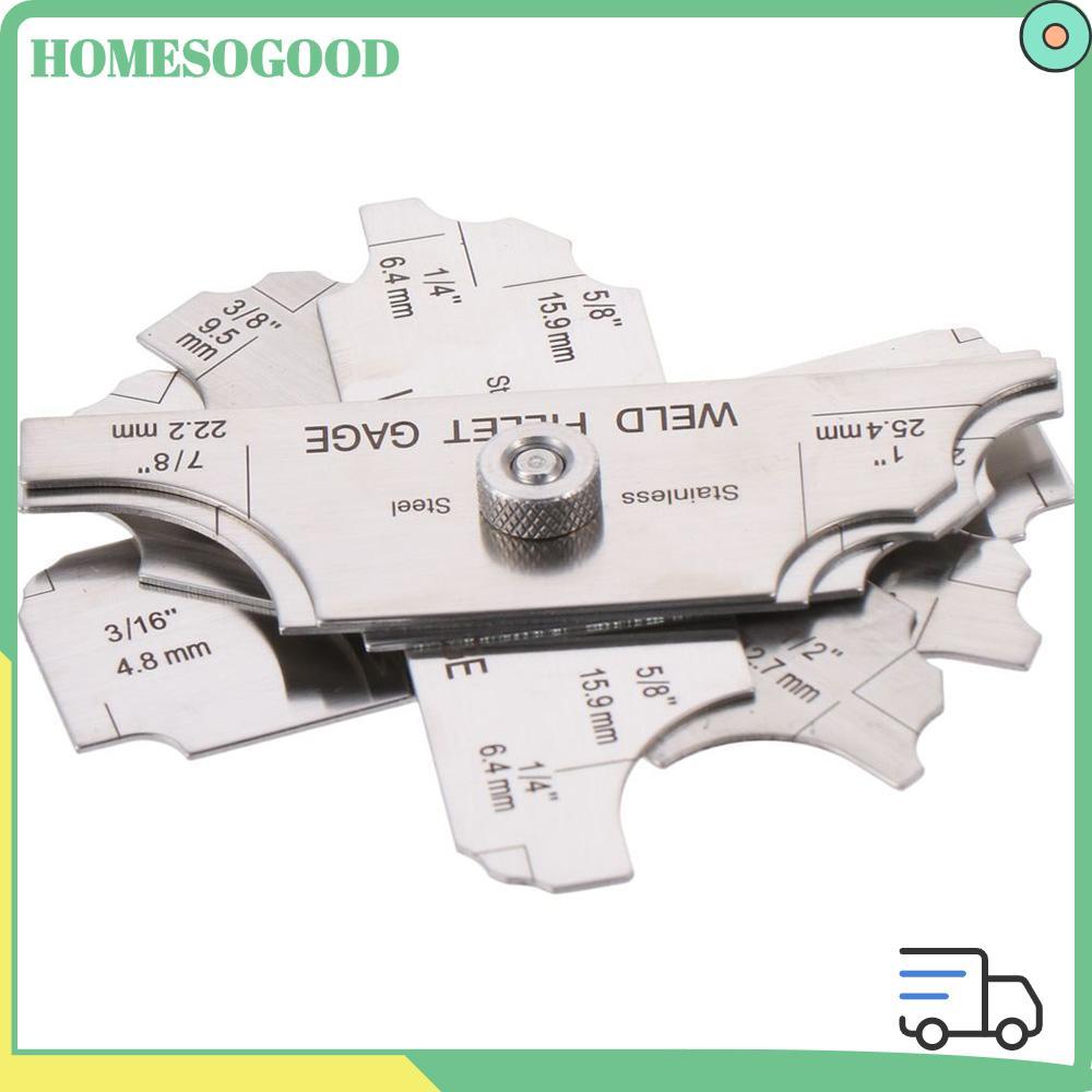 HOMESOGOOD 7PCS เชื่อม Fillet Gages ชุด, MG-11 MM และนิ้วเชื่อม, Ulnar เครื่องเชื่อม 1/8-1 โลหะเชื่อ