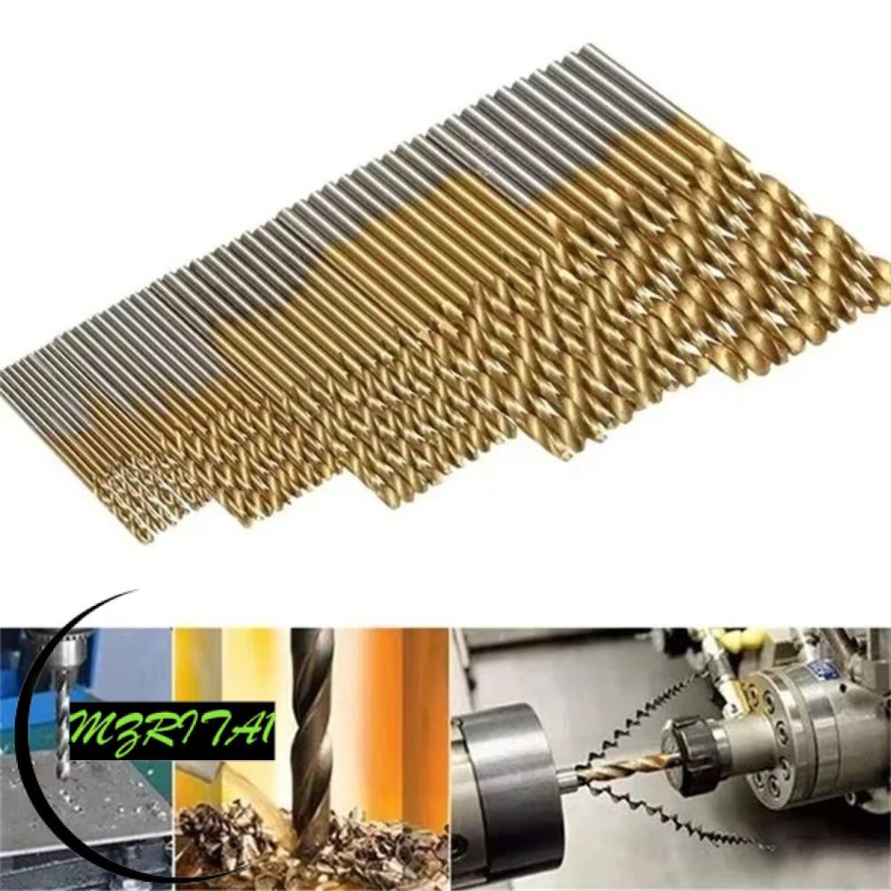 MARITA1 Twist Drill Set, Titanium Plated 1-3mm Small Drill Bit, Hard High Speed Steel Drill Tools