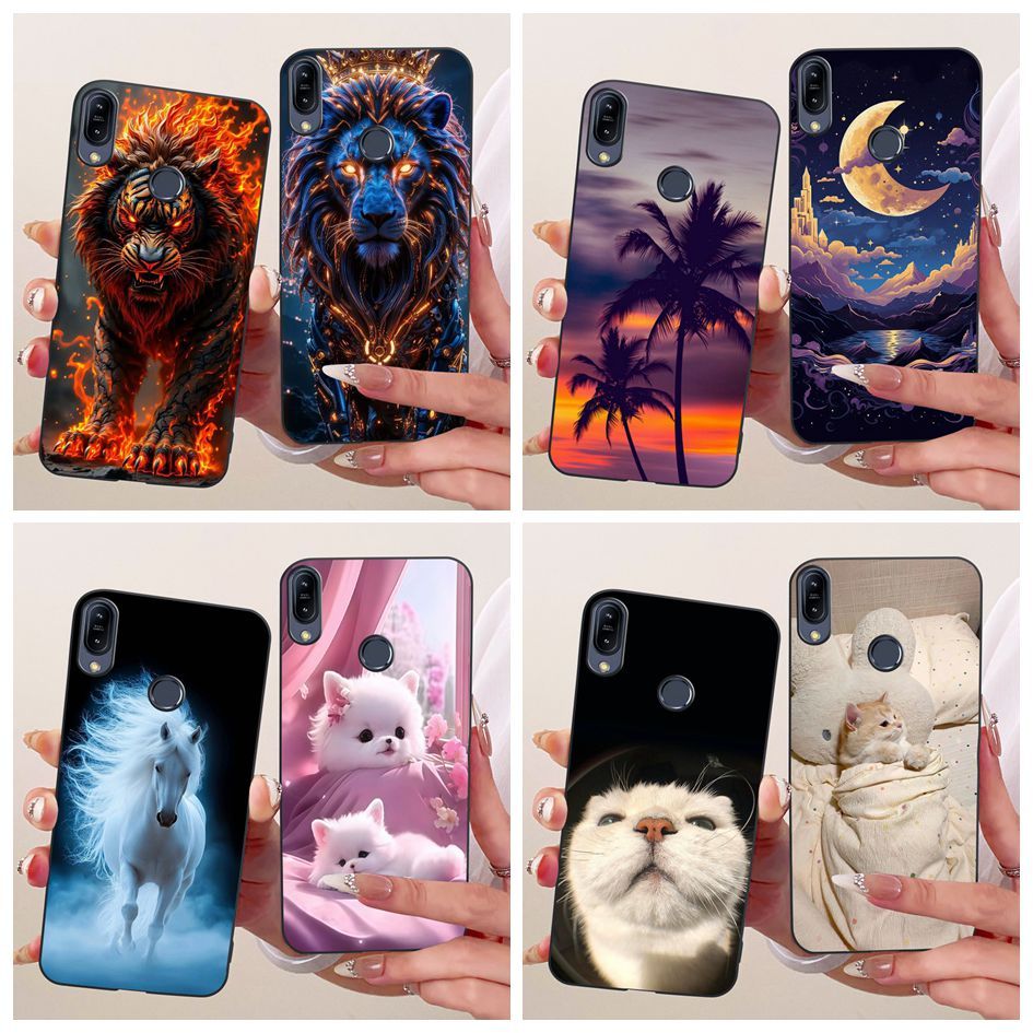 Cool สําหรับ Asus Zenfone Max (M1) ZB555KL ZB556KL การ์ตูนมังกรแมวซิลิโคนอ่อนนุ่มกันกระแทกสําหรับ As