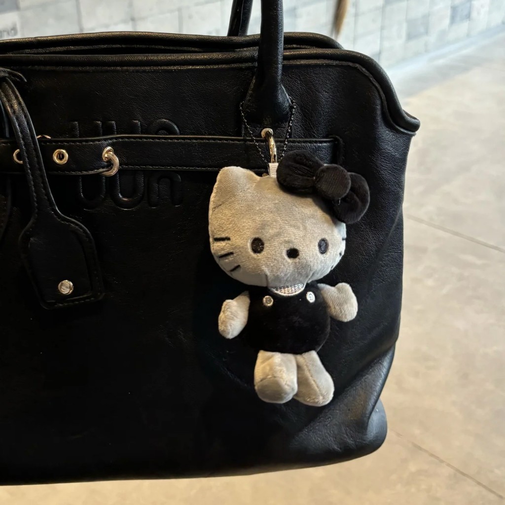 การ์ตูน 50th Anniversary Charcoal Grey hellokitty Pendant Cute Bag Pendant Plush Doll zy3.29