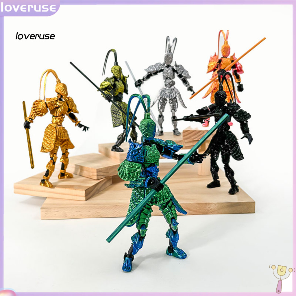 /LOV/ Wukong ของเล่นสะสม 3d พิมพ์ Wukong รูป 3d พิมพ์ Wukong Action Figure พร้อมข้อต่อที่สามารถเคลื่