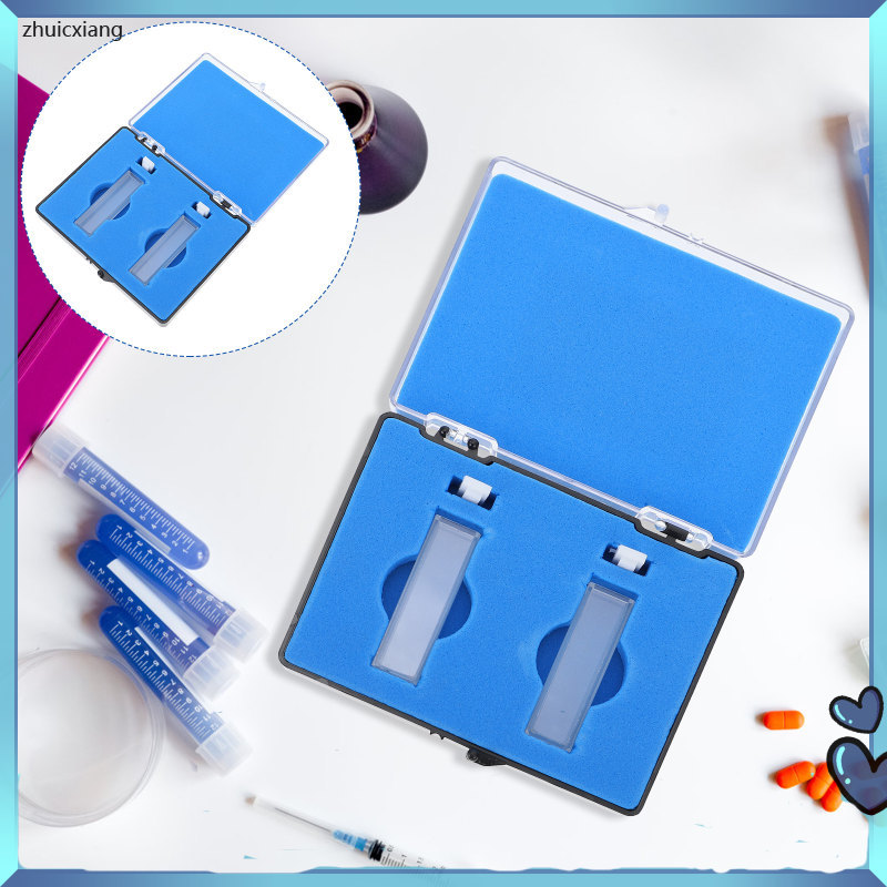 2 ชิ้นแก้ว Cuvette Cell สําหรับ Lab ใช้ Spectrophotometer Spectral Test zhuicxiang