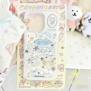 เคสไอโฟน16 13 17สำหรับ IPhone 13 15 17 air 16 11 14 12 Pro Max 7 8 15 14 16 Plus เคส IMD ลายCinnamorollน่ารัก