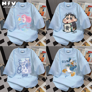 【จัดส่ง 24 ชั่วโมง】 NFV ใหม่ล่าสุด🔥 เสื้อยืดลายแฟชั่น คอกลมแ…