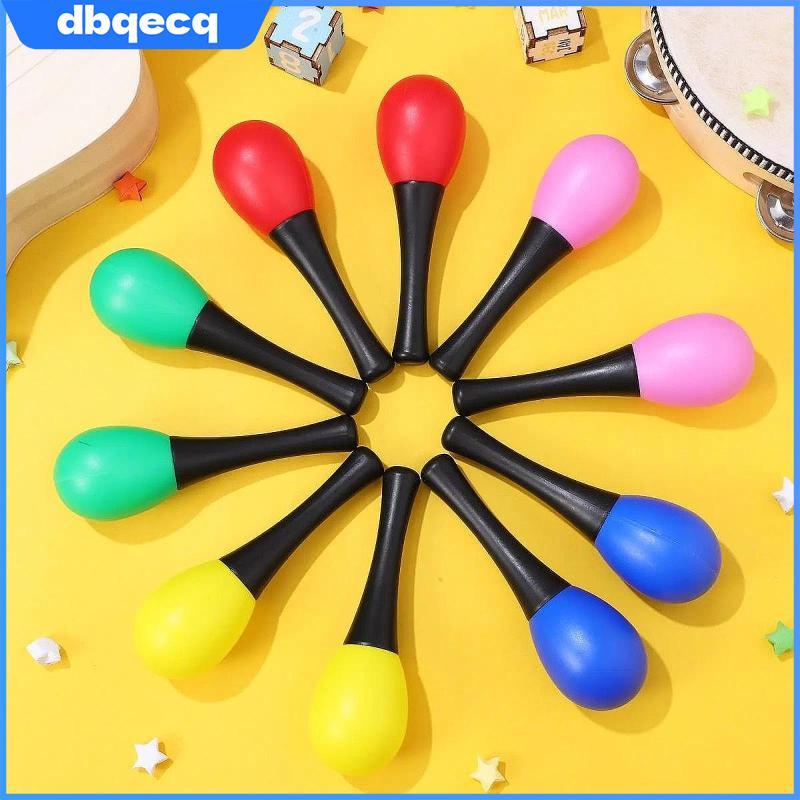 [dbqecq] 10 ชิ้น Maracas Noisemaker เครื่องเพอร์คัชชันเครื่องดนตรีสําหรับเด็กเด็ก KTV