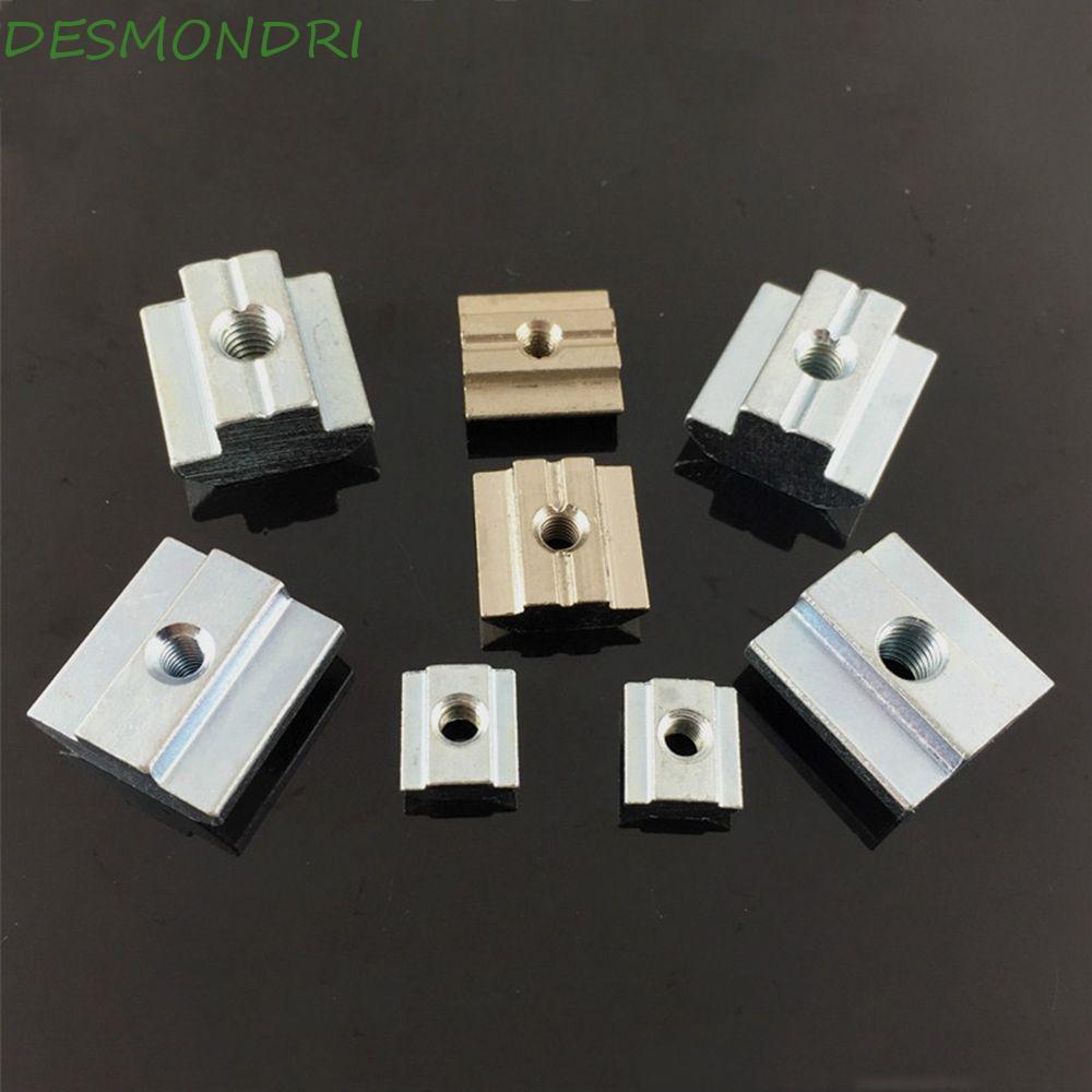 DESMONDRI Nuts T-Track เลื่อน T Block 2020 3030 4040 4545 Square T Slot Nut