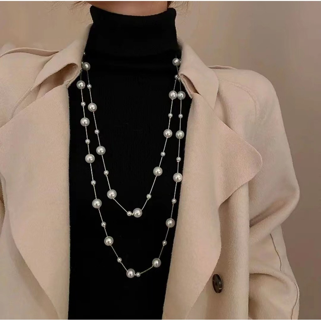 สร้อยคอมุกดีไซน์ Atmosphere Sweater Chain NL01226.3.1 (ความยาว 170 cm)