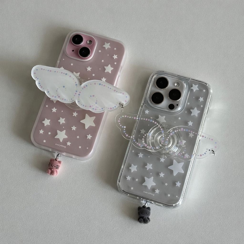 Angel Wings Griptok Magnetic Cute Griptok HP White Wing Shape Magnet Griptok Magsafe