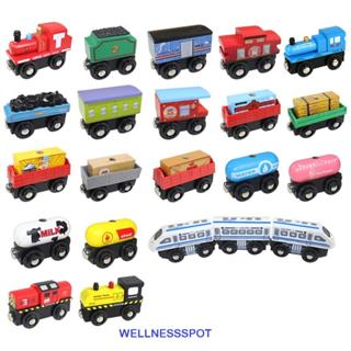 WELLNESSSPOT ของเล่นรถไฟแม่เหล็ก, รถรางรถไฟไม้, เด็กรถไฟของเ…