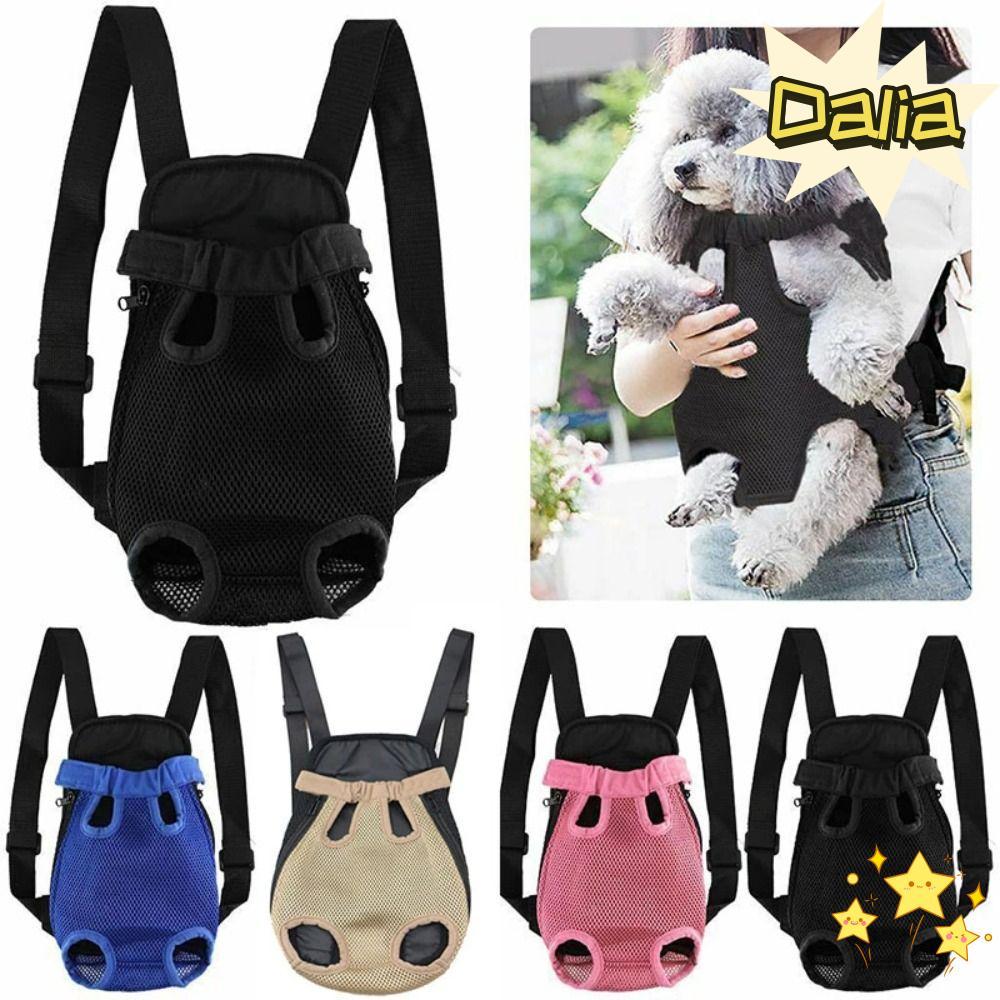 DALIA Pet Carrier Backpack, Breathable Puppies Dog Backpack Carrier, Dog Front Carrier Adjustable Po