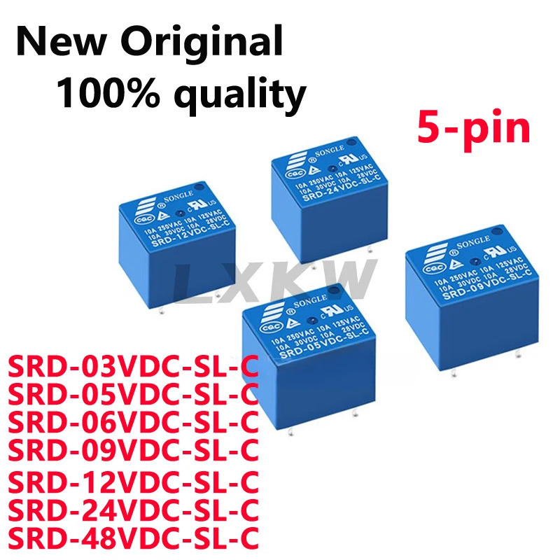 5 ชิ้น SRD-03VDC-SL-C SRD-05VDC-SL-C SRD-06VDC-SL-C SRD-09VDC-SL-C SRD-12VDC-SL-C SRD-24VDC-C-CL-C-C