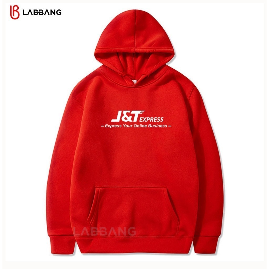 💜 【HOT】เสื้อฮู้ด ใหม่ล่าสุด!!! J&T Express Cotton Fleece เสื้อกันหนาวมีฮู้ดระดับพรีเมียม JNT เสื้อชุดทํางาน M-3XL