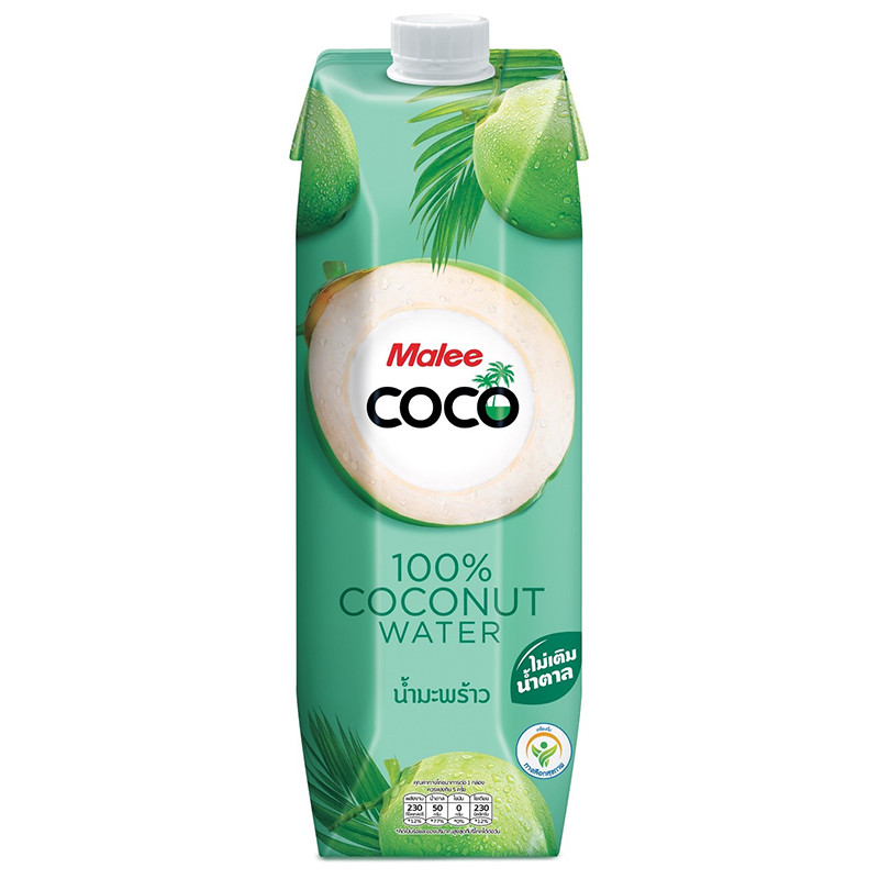 มาลีโคโค่น้ำมะพร้าว 100เปอร์เซ็น 1000มล. Malee Coco Coconut Water 100percent 1000ml. [หมายเลขบาร์โค้
