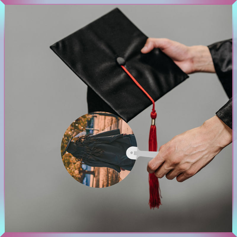 Ready Stock 4 ชิ้นพัดลมแบบพกพาพับได้เปล่าตกแต่งระเหิด 27.50X0.30 ซม.สีขาว PET huichuanz