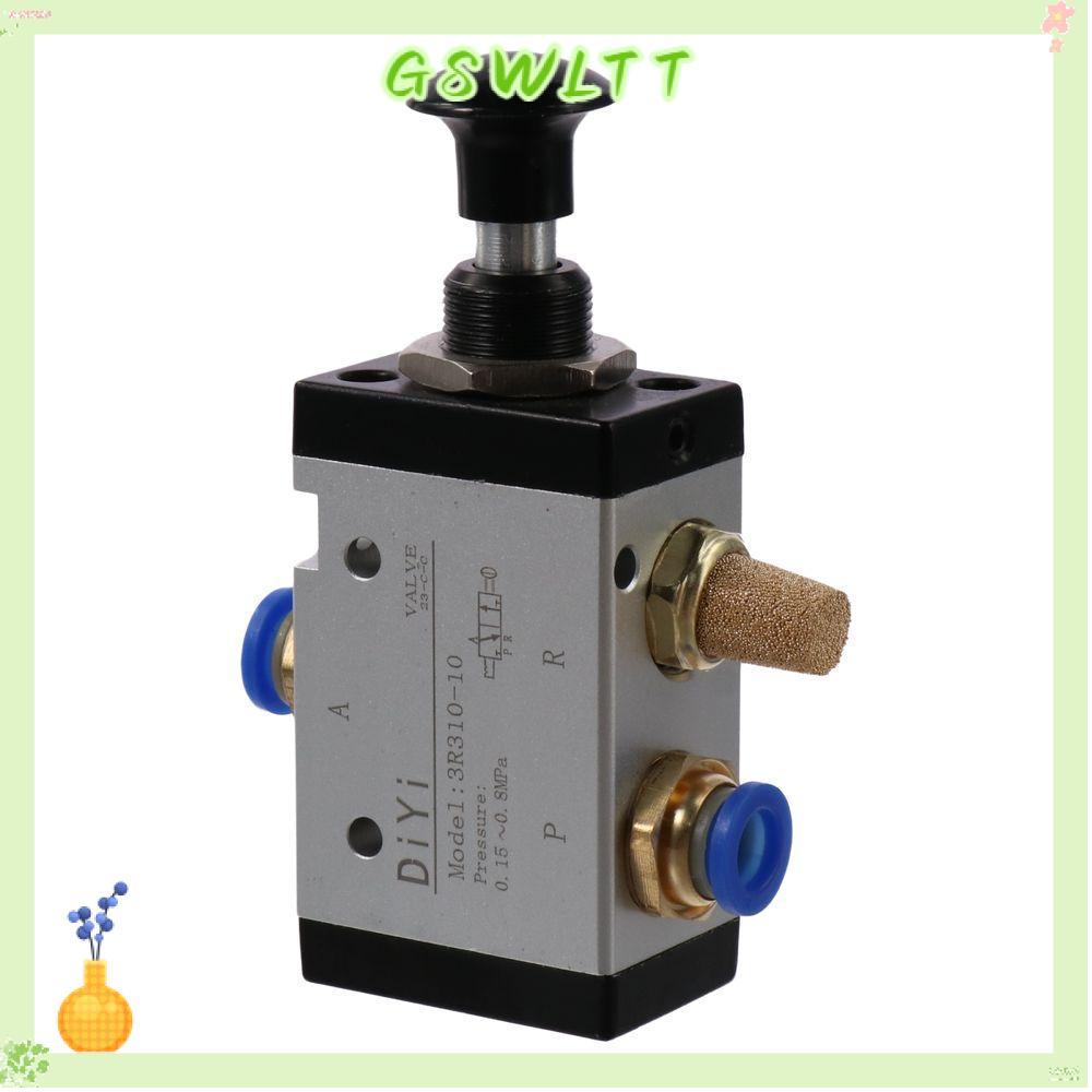 GSWLTT 3R210-08, 2 ตําแหน่ง 3 Way Solenoid Valve, Air Switch Valve 1/4 "PT Air Manual Controlling Pilots หรือไดอะแฟรมวาล์ว Larger