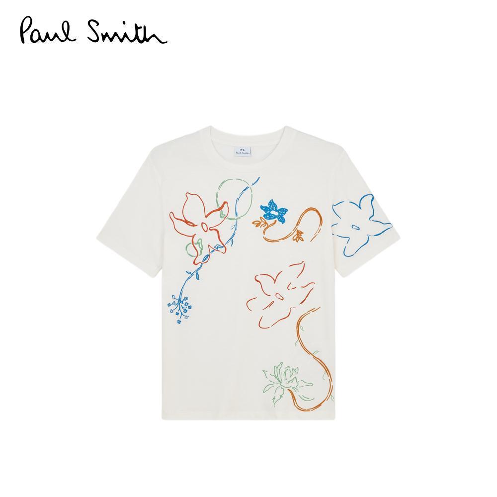 Paul Smith เสื้อยืดผู้หญิง รุ่น W2R-232V-TP5437-02 สี Off-White