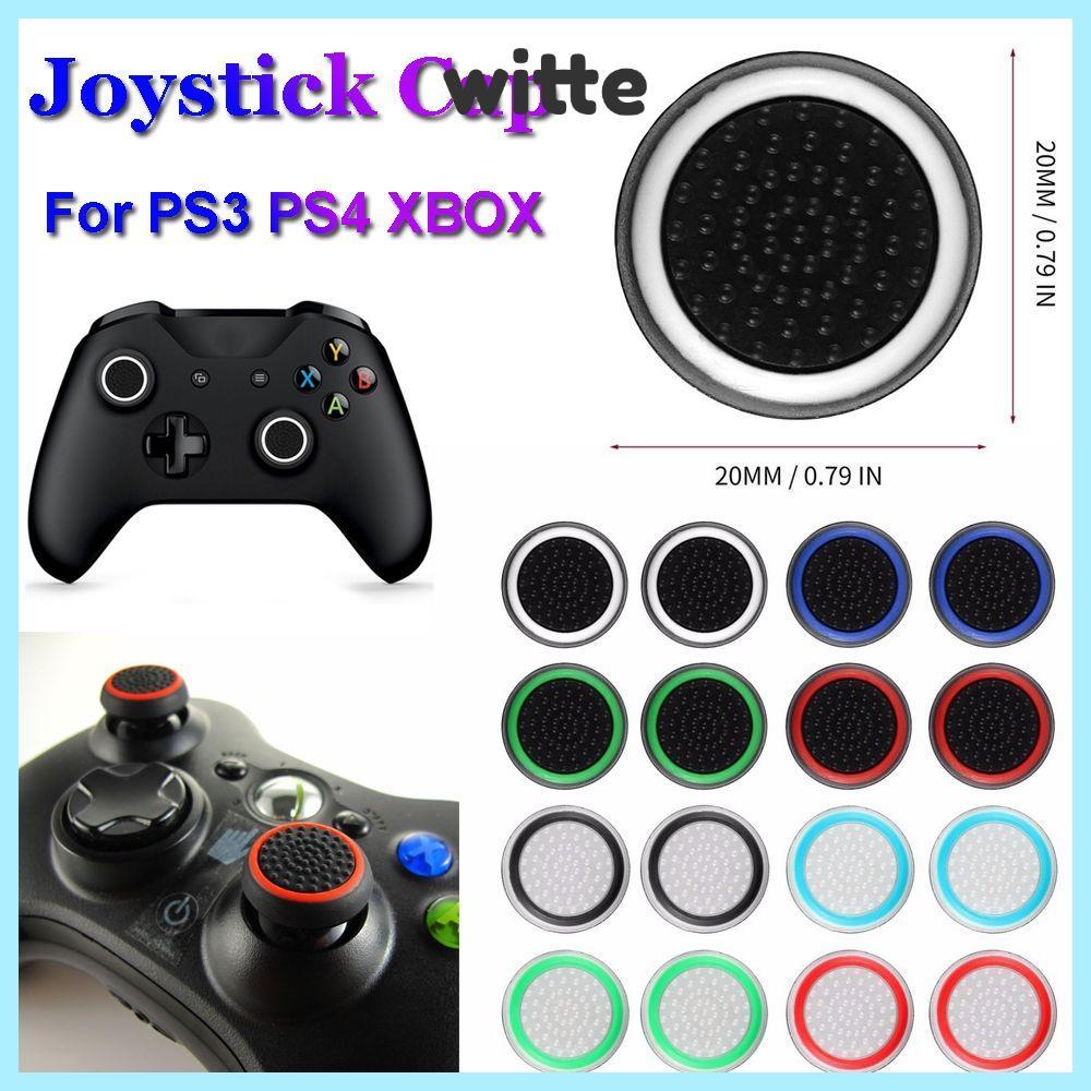 WITTE 4 ชิ้น Anti-slip Analog 360 ซิลิโคน Thumb Stick Grip สําหรับ PS3 PS4 XBOX One