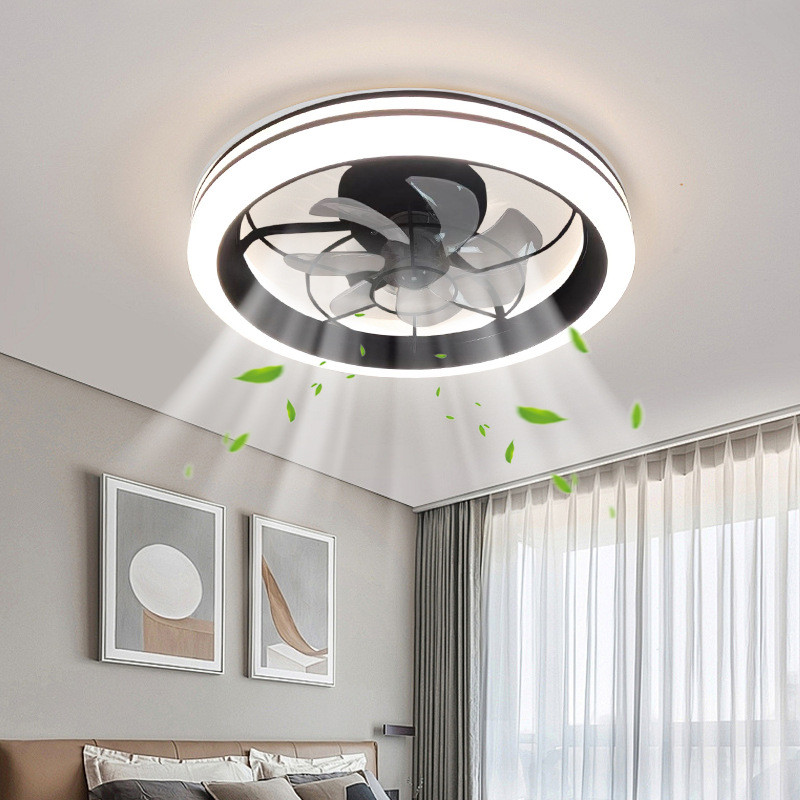 Supply of ceiling fan lights, simple bedroom ceiling fan lights, round ceiling fan lights, DC variab