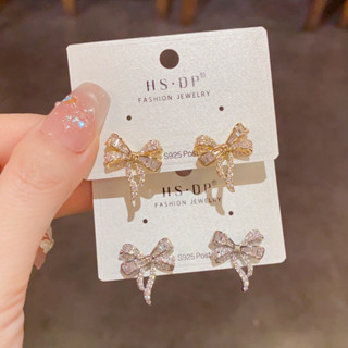 ต่างหูโบว์หรูหรา ดีไซน์เรียบง่ายและน่ารัก เหมาะสำหรับการขายป…