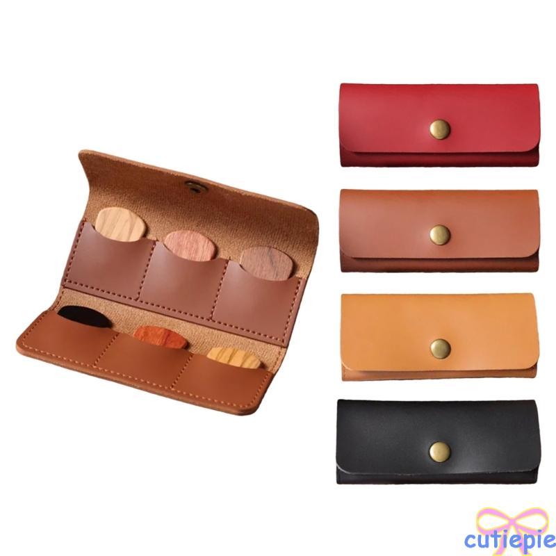 Cutie Guitar Pick Carry Pouches Guitar Pick Case Pick Storage Pouches PU Leather Guitar Pick Holder 