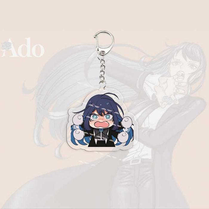 นักร้องญี่ปุ่น Ado พวงกุญแจสําหรับอุปกรณ์เสริมกระเป๋าอะคริลิค Ado จี้ Key Chain KeyRing จี้โซ่แฟนของขวัญ - 8
