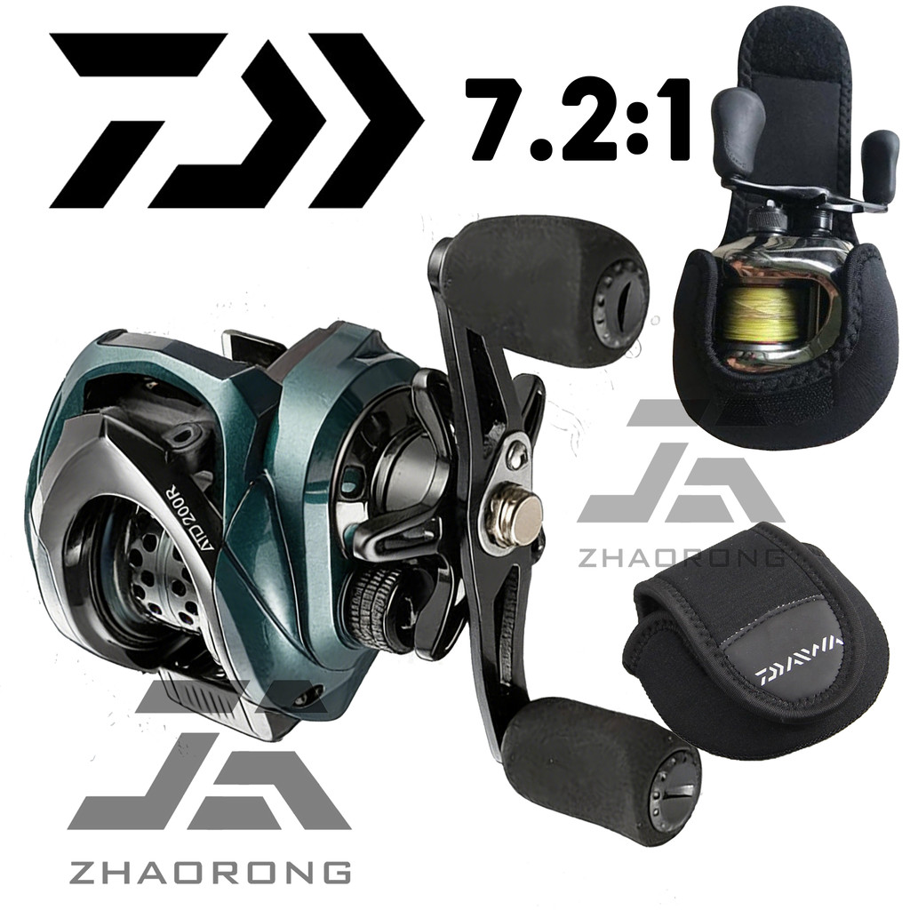 Daiwa รอกเบทคาสติ้งสูงสุด 10KG รอกตกปลาลาก Ultra-Light 7.2: 1 Ratio เบรคแม่เหล็ก Baitcast Reel ยาวล้อหล่อ Reel Tackle
