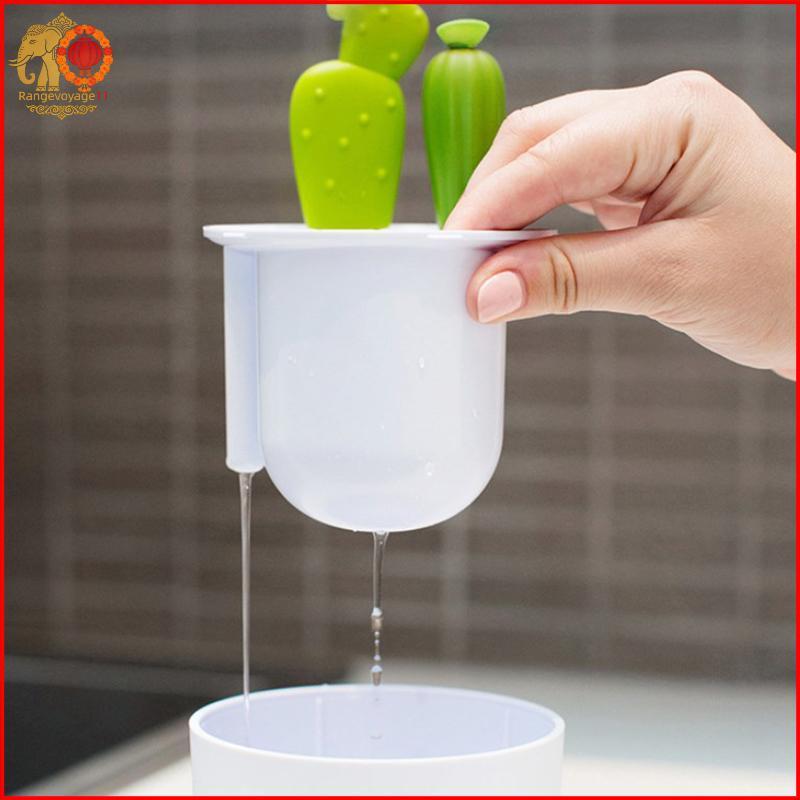 [RG1] 4 ชิ้นแปรงล้างขวดชุดทําความสะอาดการ์ตูนกระบองเพชรชุดแปรงขวดนมด้ามยาวทําความสะอาดขวดน้ําบ้านแก้