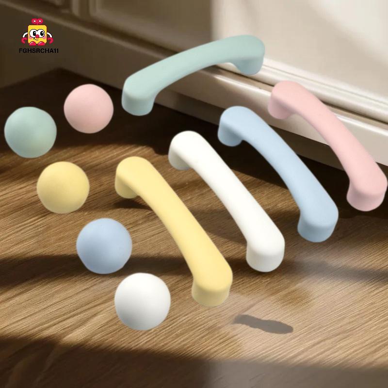 ฉ สไตล์นอร์ดิกเซรามิกห้องเด็กตู้จับ มาการอง ที่มีสีสันรอบลิ้นชักลูกบิดและดึงเฟอร์นิเจอร์เด็กจับ ชั่วโมง