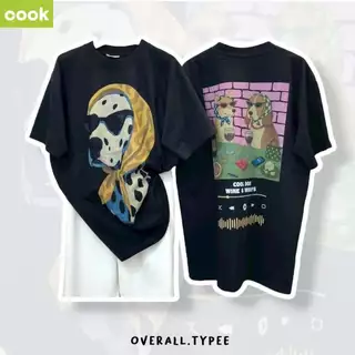 เสื้อยืด oversize เกาหลี ผ้าเทคโนโลยี sorona จากอเมริกา ผลิตโดยร้าน OOOK งานใหม่เป็นงานมือ unisex ใส่ได้ทั้ง ชายหญิง #18