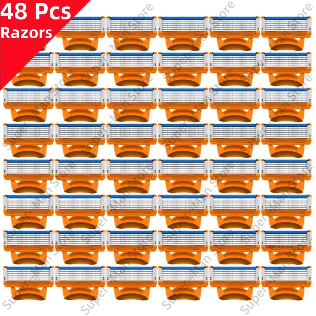 Fusion series NEW 5-layer Razor Blades, Replacement Blades, Vintage Wet Shaving Safety Razor, Skin P