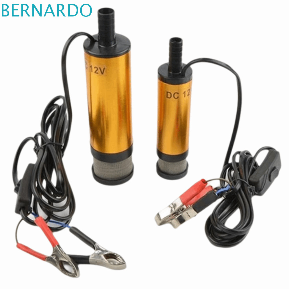 BERNARDO ปั๊มดูดน้ํามัน,แกนทองแดงอลูมิเนียมปั๊มถ่ายน้ํามันเชื้อเพลิง,แบบพกพา 12L/min ABS DC12V เครื่