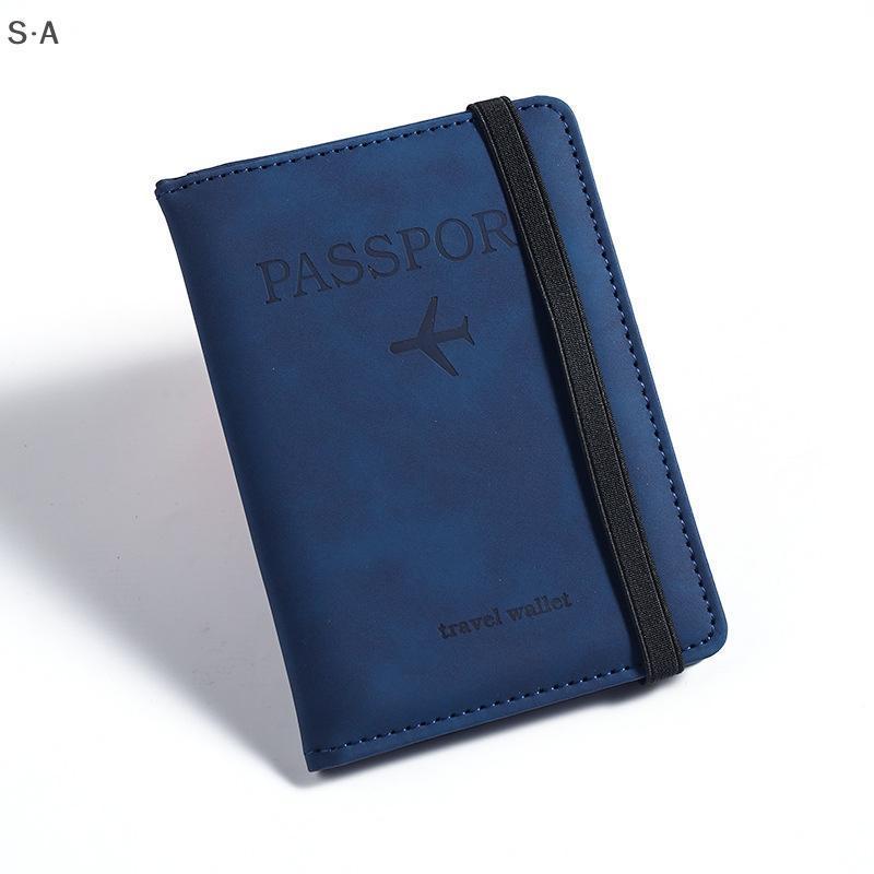 ซองพาสปอร์ต PU สไตล์วินเทจ ป้องกัน RFID มีช่องบัตรหลายช่อง ทนทานสวยงาม