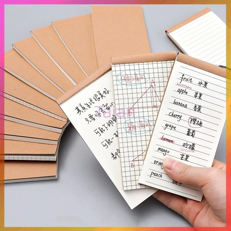 Taian สมุดบันทึกแบบมินิมอล สมุดโน้ตแบบฉีกได้ สมุดบันทึกแบบตาราง สมุดโน๊ตพกพา สมุดโน๊ตนักเรียน สมุดวางแผนเวลา