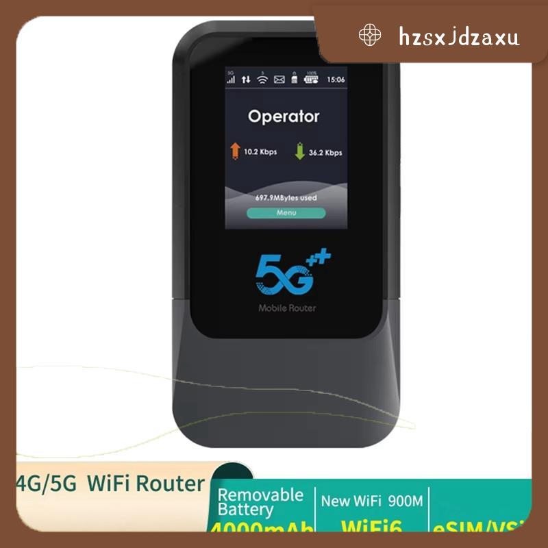 hzsxjdzaxuPocket Mobile Portable Hotspot 5G SA NSA Wi-Fi SIM & E-SIM UNISOC V510 Modem Pocket Mini W