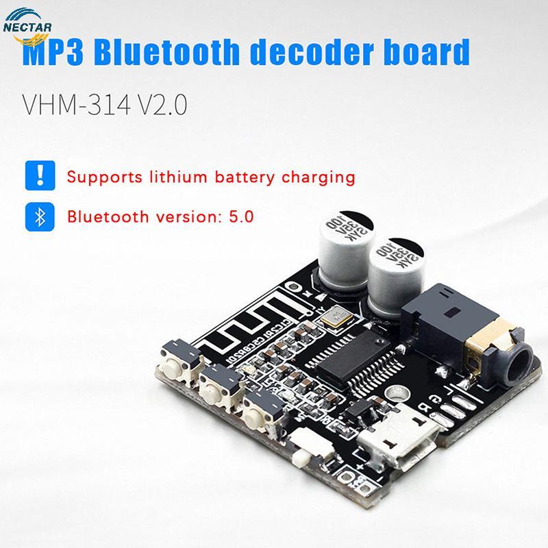 TAR 1PC DIY BT เครื่องรับสัญญาณเสียง BT 4.1 / 5.0 MP3 Lossless ถอดรหัสไร้สายสเตอริโอโมดูลเพลง DC3.7-