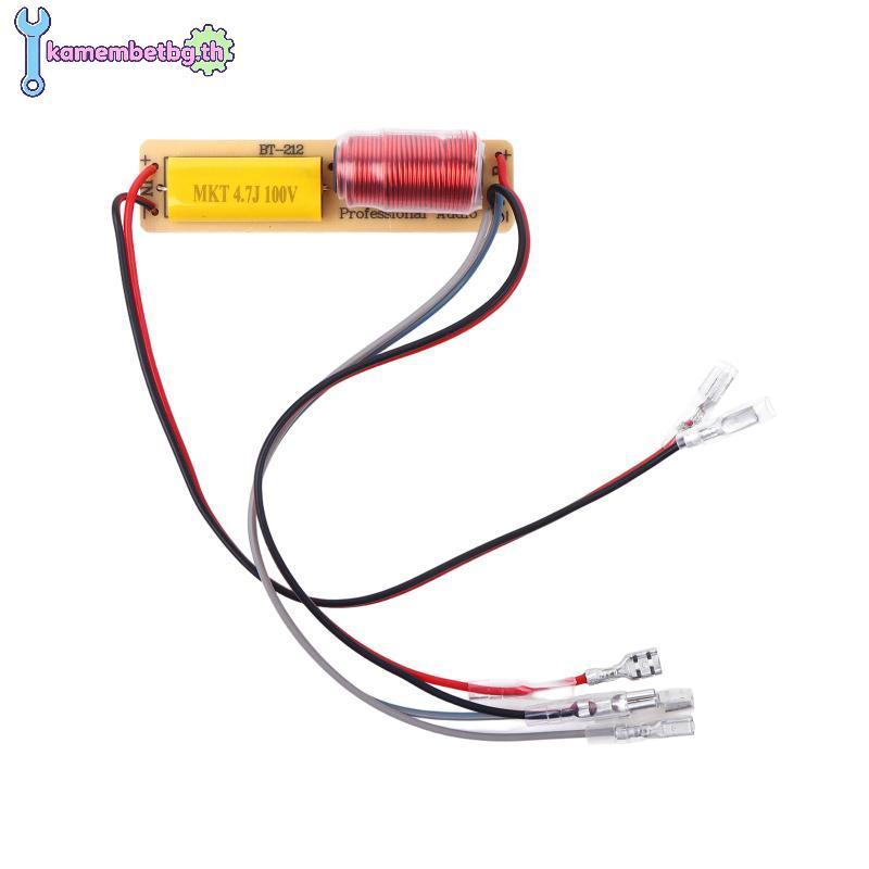 Kamembetbg HiFi 80W 2-Way Crossover พร้อมสายสูงต่ําสองทางความถี่ Division สําหรับระบบเสียงรถยนต์การป
